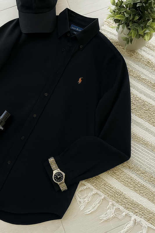 Pure Luxe Cotton Shirt - Premium Edition [Black]