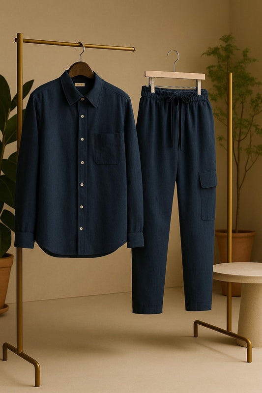 Breezy Linen Co-Ords – Effortless Style [Navy Blue]