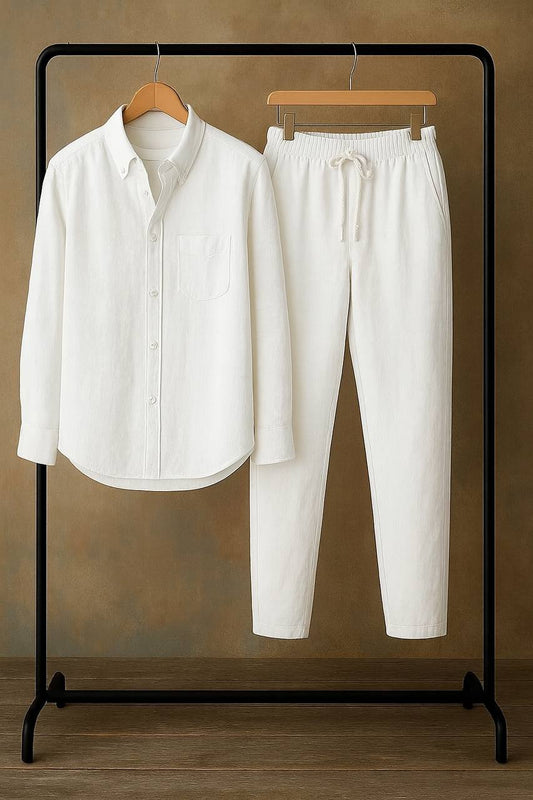 Breezy Linen Co-Ords – Effortless Style [White]